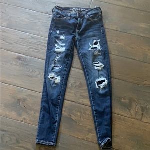American Eagle “Next level stretch” ripped jeans